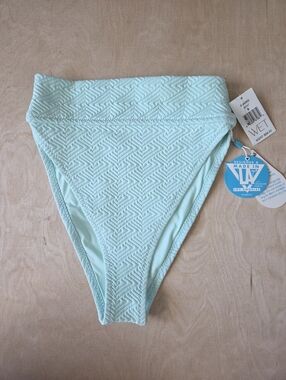 Wet Swimwear Mint Green Textured High Waisted Bikini Bottoms NWT